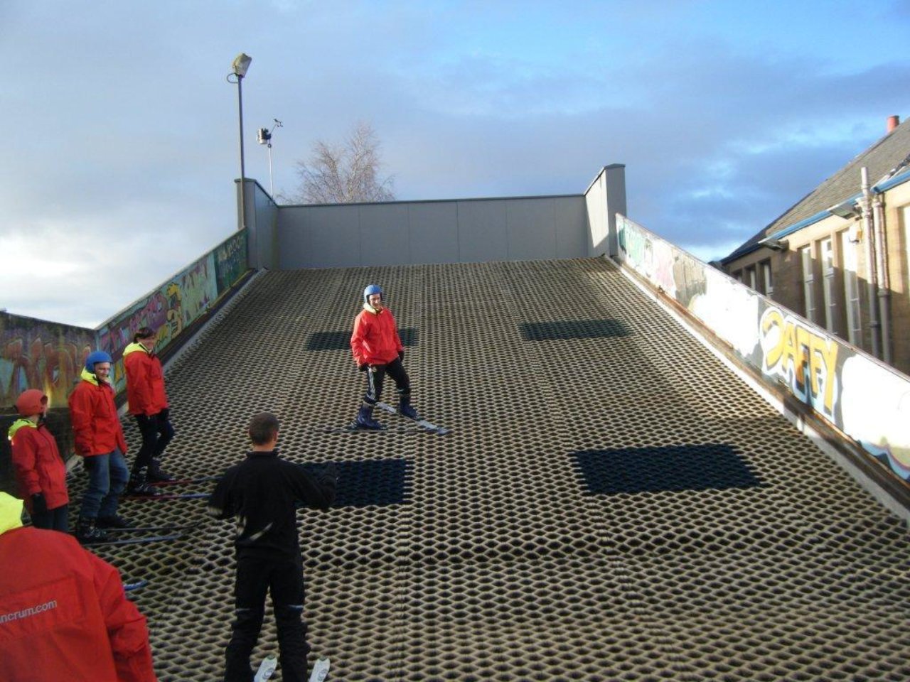 CAIR Scotland service users on a dry ski slope