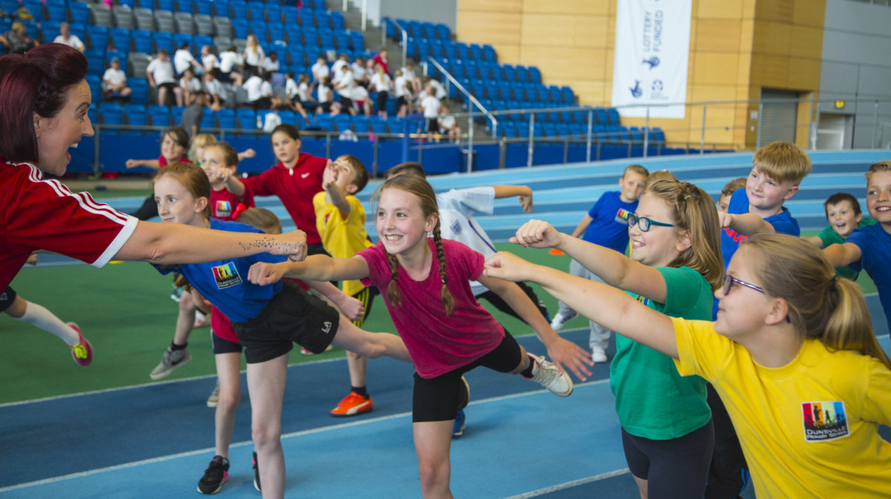 A group of children from Active Fusion charity