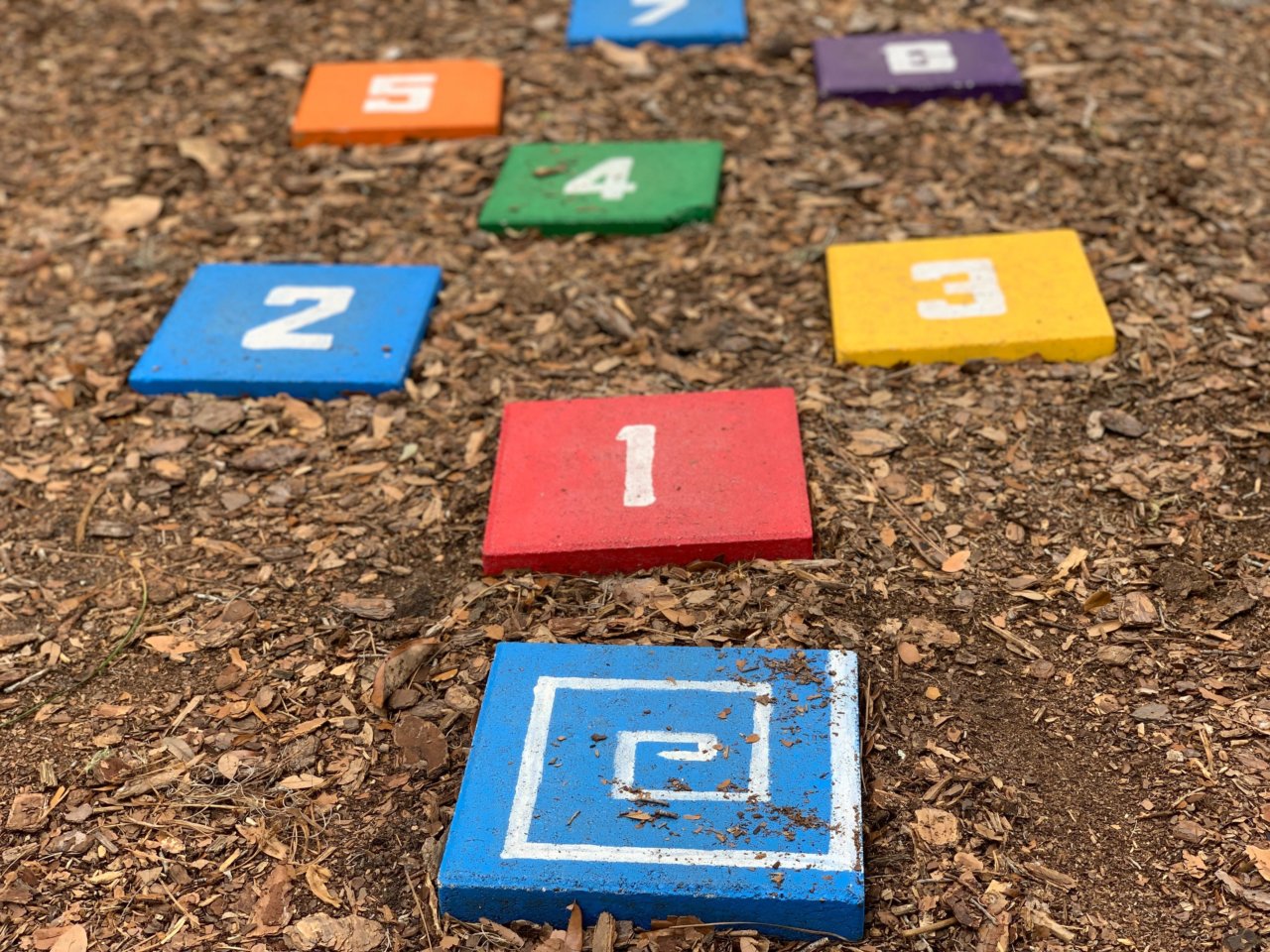 Hopscotch numbers on a playground
