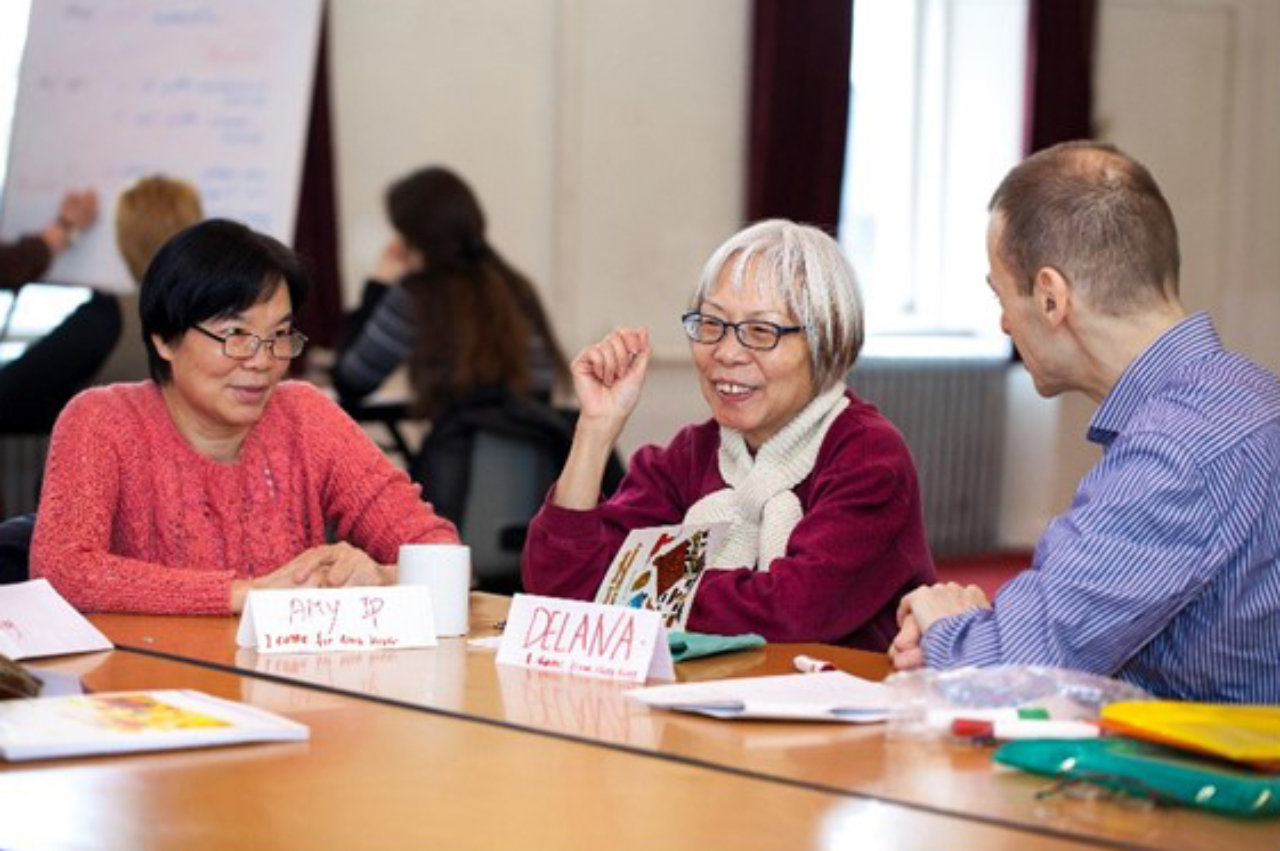 A group of people at a Glasgow ESOL session