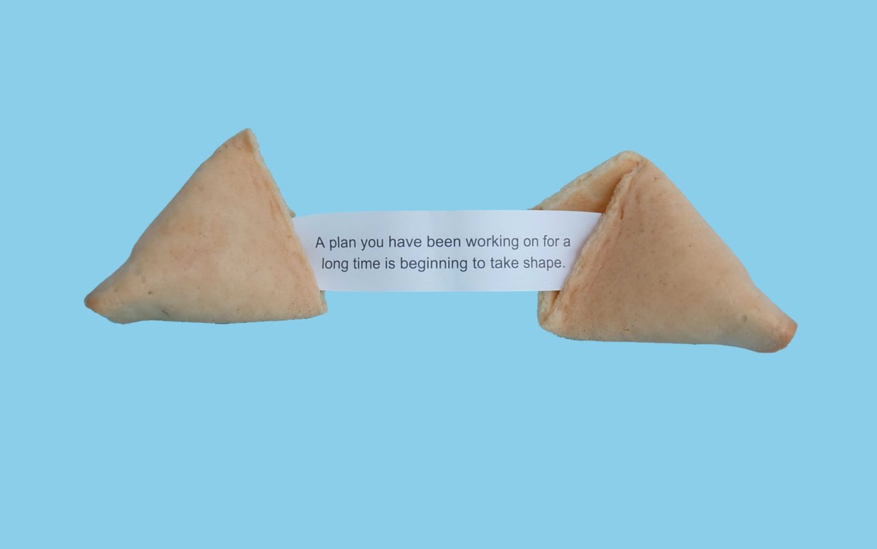 A fortune cookie