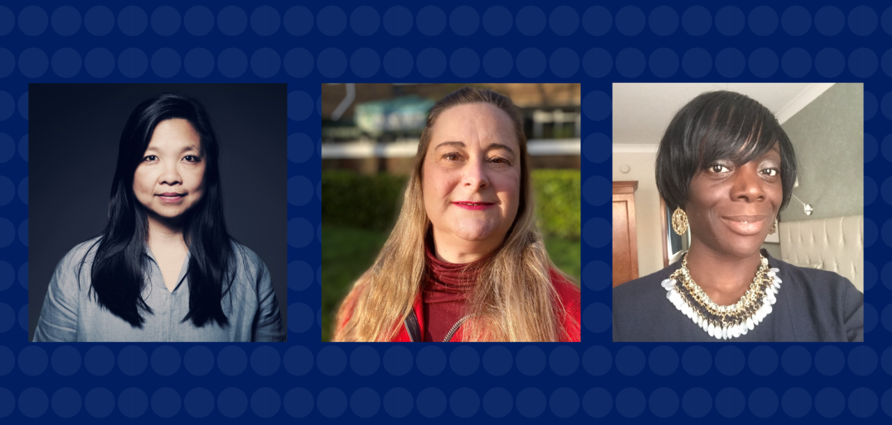 Headshots of Mei Li Powell, Katherine Mathieson, Geraldine Anyanwu