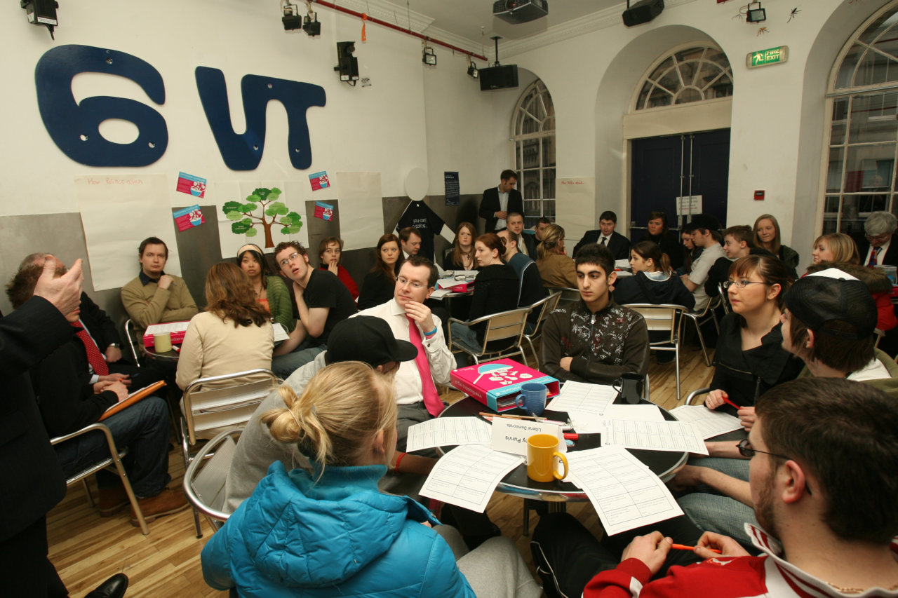 A group of young people at 6VT's cafe