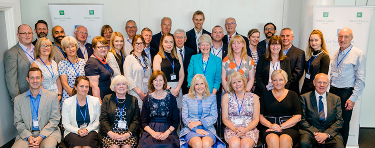 A group of charity CEOs winning the Weston Charity Awards