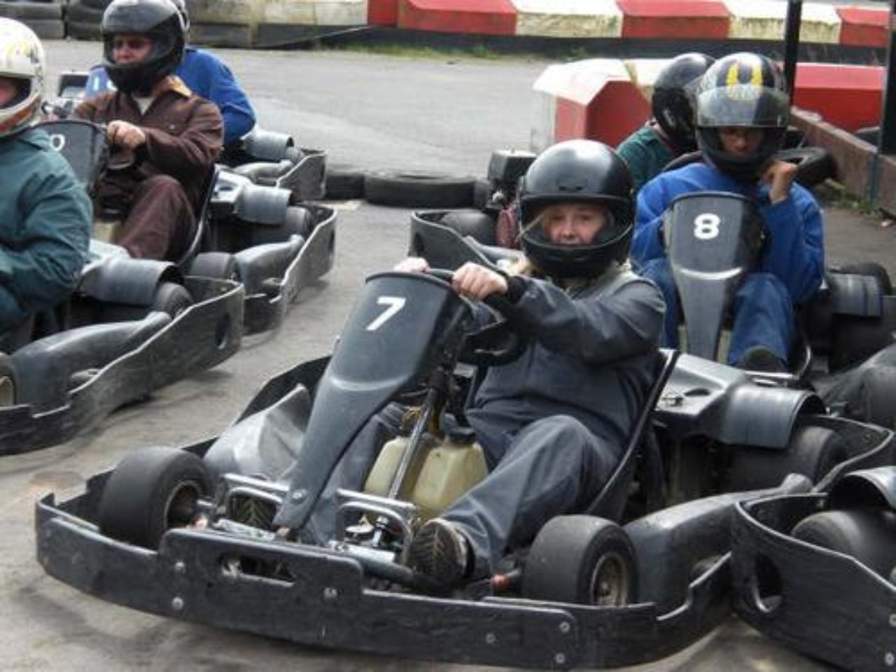 Children in go karts