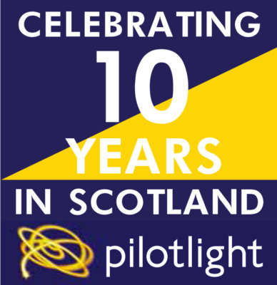 Celebrating 10 years in Scotland logo