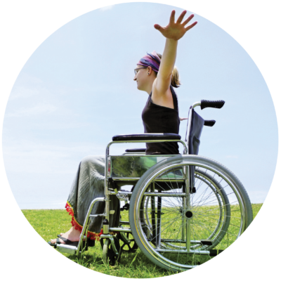 A person in a wheelchair