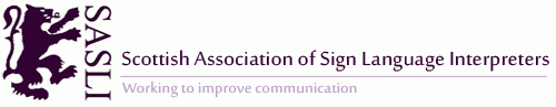 Scottish Association of Sign Language Interpreters (SASLI) Scottish Association of Sign Language Interpreters (SASLI) logo