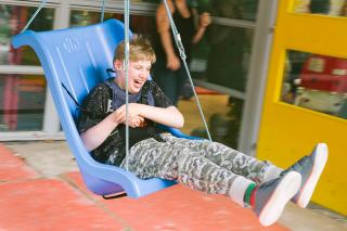 Person in swing