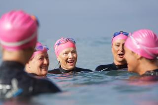 People swimming